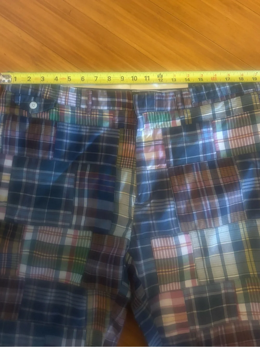 Men's Ralph Lauren Polo Multicolor Patchwork Plaid Shorts size 38 waist - Picture 7 of 8